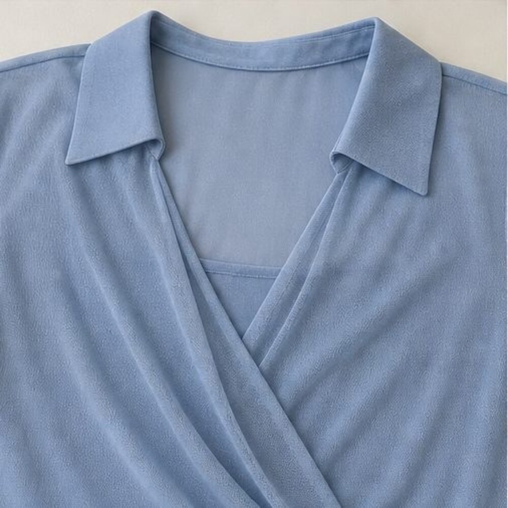 Blue Puff Sleeve Top - Picture 4 of 6